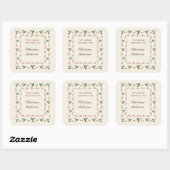 Kolibrie-exlibris Vierkante Sticker (Vel)