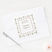 Kolibrie-exlibris Vierkante Sticker (Envelop)