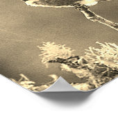 Kolibrie Fotografie Sepia Wanddecoratie Print (Hoek)