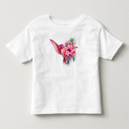 Kolibrie Frangipani PNG Waterverf Vogelontwerp Kinder Shirts