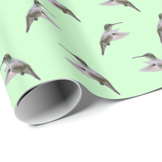 Kolibrie Frenzy Inpakpapier (Lichtgroen) (Rol Hoek)