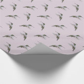 Kolibrie Frenzy Inpakpapier (Stof Roze) (Hoek)