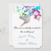 Kolibrie & Fuchsia Elegante bruiloft uitnodigingen (Voorkant)