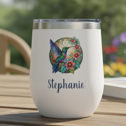 Kolibrie Gebrandschilderd Glas Bloemengeschenk