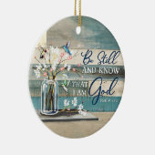 Kolibrie Geloof Wees stil en weet dat ik God ben Keramisch Ornament (Rechts)