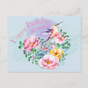 Kolibrie Gelukkige Verjaardag Briefkaart