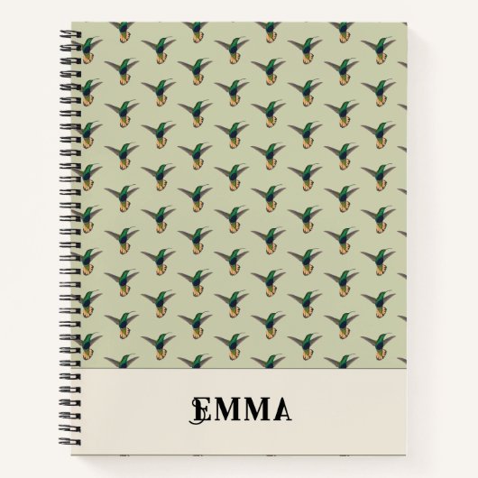 kolibrie gepersonaliseerd notitieboek (Voorkant)