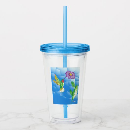 Kolibrie: gestileerd acryl drinkbeker (Voorkant)