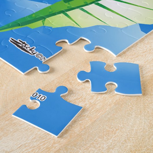 Kolibrie: gestileerd legpuzzel (Zijkant)