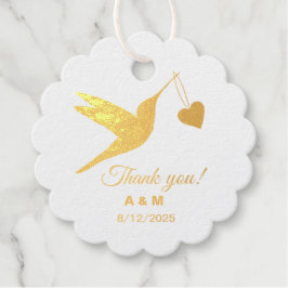  kolibrie goudfolie bedankjes labels