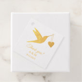  kolibrie goudfolie bedankjes labels (Met doos)