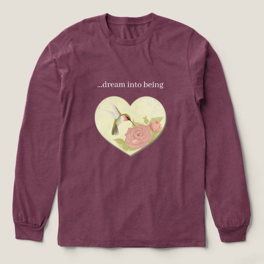 Kolibrie Hart Droom Vogel Tri-Blend Shirt (Voorkant)