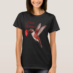 Kolibrie Hart Krijger Hartziekte Bewustzijn T-shirt