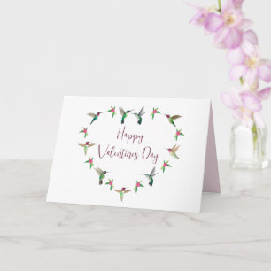 Kolibrie Hart Valentijnsdag Kaart