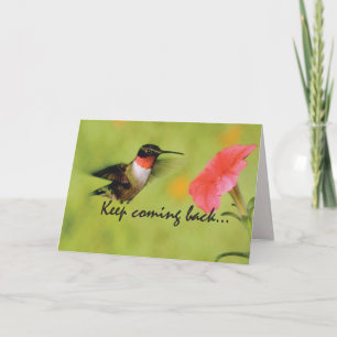 Kolibrie herstel aanmoediging kaart