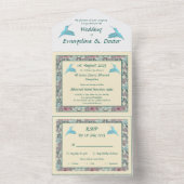 Kolibrie & Hibiscus All In One Uitnodiging (Binnen)