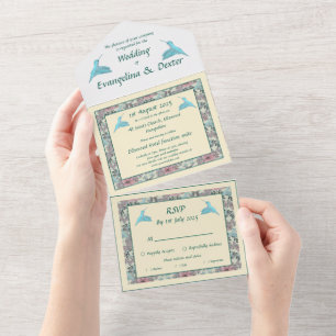 Kolibrie & Hibiscus All In One Uitnodiging