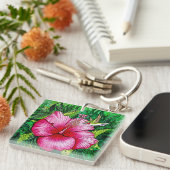 Kolibrie Hibiscus Sleutelhanger (Voorkant Rechts)