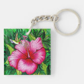Kolibrie Hibiscus Sleutelhanger (Achterkant)