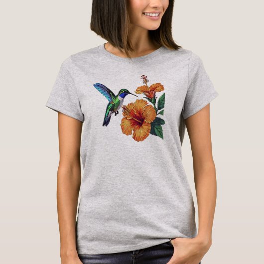 Kolibrie Hibiscus T-shirt (Voorkant)