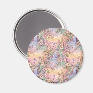 Kolibrie Hibiscus Waterval Opgewekt Magneet