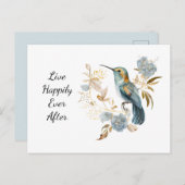 Kolibrie Hydrangea Bloemen Briefkaart (Voorkant / Achterkant)