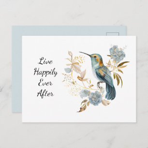 Kolibrie Hydrangea Bloemen Briefkaart