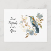 Kolibrie Hydrangea Bloemen Briefkaart (Voorkant)