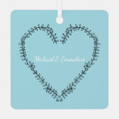 Kolibrie Hydrangea Bloemen Metalen Ornament (Achterkant)