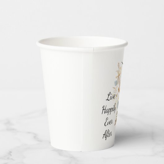 Kolibrie Hydrangea Bloemen Papieren Bekers (Rechts)