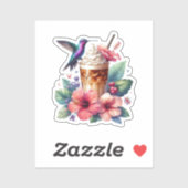 Kolibrie & IJskoffie Sticker (Vel)