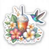 Kolibrie & IJskoude Koffie Sticker (Voorkant)