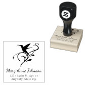 Kolibrie in de tuin Naam Adres Rubberstempel (Gestempeld)