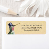  kolibrie in hoge hoed etiket (Insitu)