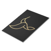 Kolibrie in Monoline stijl - Goud op zwart Notitieblok (Schuin)