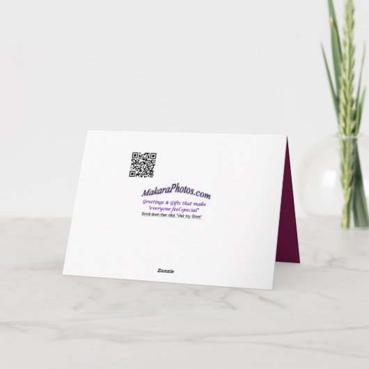 Kolibrie in Plum Tree- aanpassen Kaart (Achterkant)