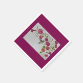 Kolibrie in roze cocktail servetten (Hoek)