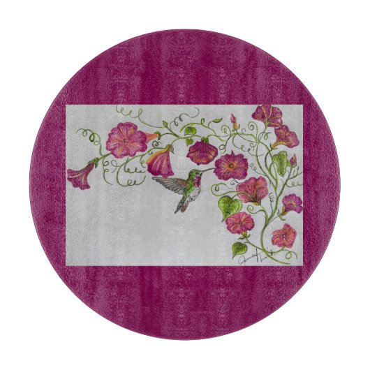 Kolibrie in roze snijplank (Voorkant)