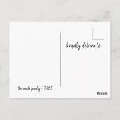 Kolibrie in vlucht met rode trompetwijnstok briefkaart (Achterkant)