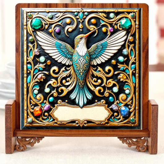 kolibrie in vlucht tegeltje