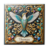 kolibrie in vlucht tegeltje (Voorkant)