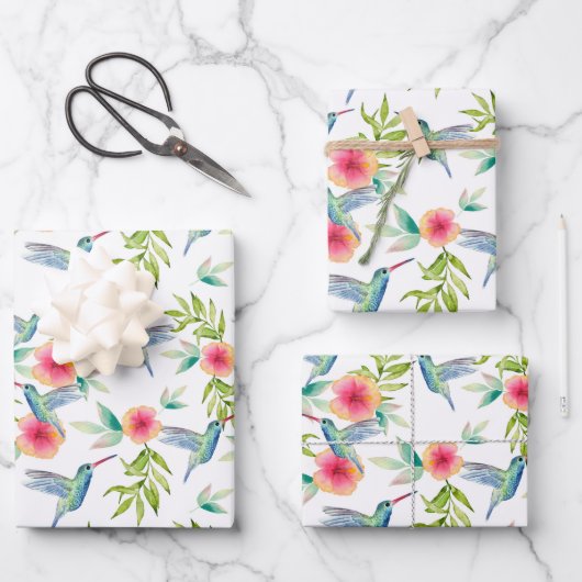 Kolibrie Inpakpapier, Vogel Cadeaupapier (Voorkant)