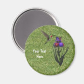 Kolibrie Iris Bloemmagneet Magneet (Voorkant / Achterkant)