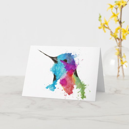 kolibrie kaart (Gele Bloem)