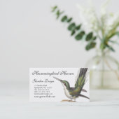 Kolibrie Kaarten, tuinontwerper, cadeauwinkel, enz Visitekaartje (Staand voorkant)