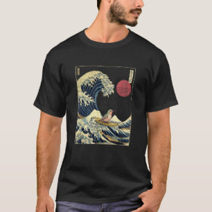 Kolibrie Kanagawa Wave Grappige Surf Dier  T-shirt