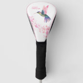 Kolibrie Kersenbloesem Golfheadcover (Voorkant)