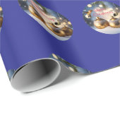 Kolibrie Kerst inpakpapier (Rol Hoek)
