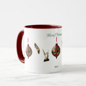 Kolibrie Kerst Koffiekop Mok (Voorkant links)