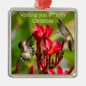 Kolibrie Kerst Metaal Ornament (Voorkant)